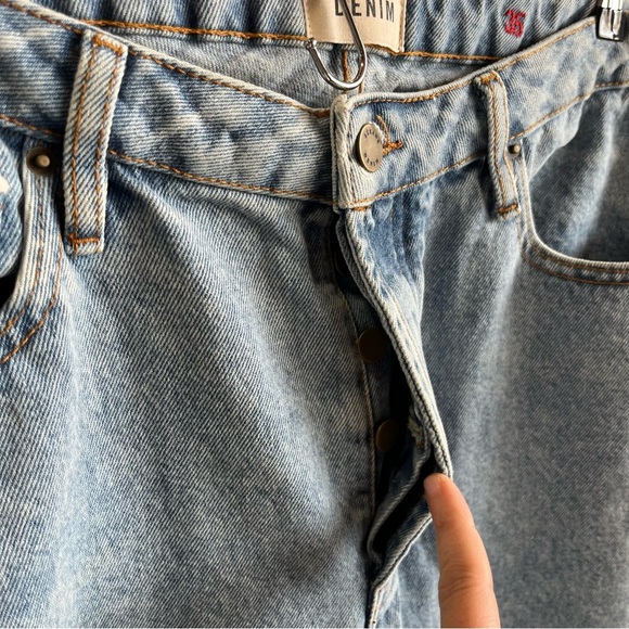 Sezane Light Blue Straight Leg Jeans 100% Cotton 35” - Picture 7 of 12